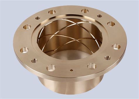 High Strength Bronze Alloy Flanged Sleeve Bearing For Injection Molders