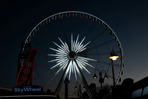 Lighted Ferris Wheel At Night · Free Stock Photo