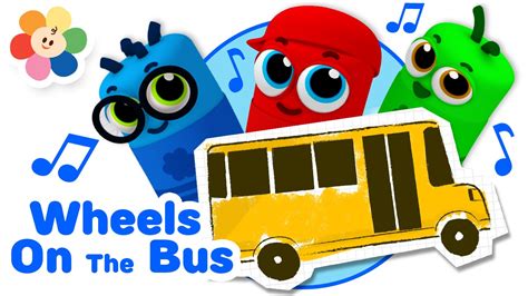 Wheels on the Bus part 2 - 3D Kids Rhymes | Color Crew Babies | Nursery ...