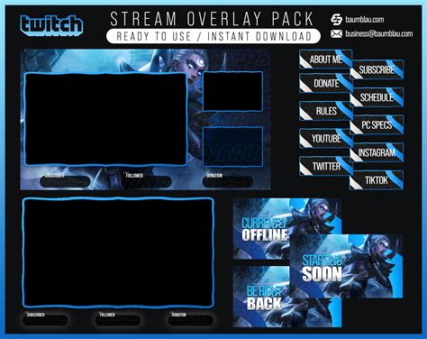 League of Legends Stream Overlay DIANA Gaming Stream Overlay Full ...