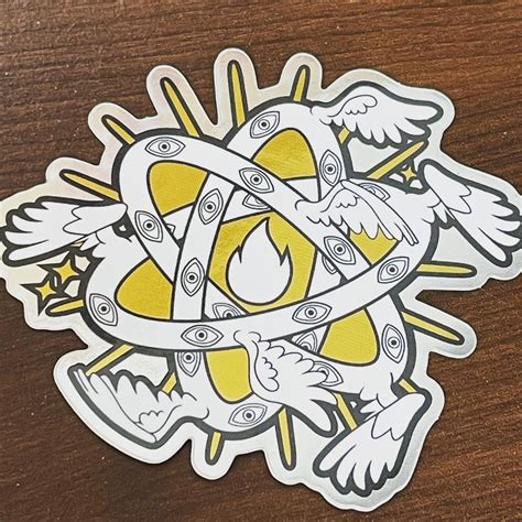 Ophanim Biblical Angel Eyes Sticker. Mirror Gold Vinyl | Etsy