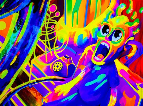 Trippy Painting UV Wall Art Blacklight Art Neon Tapestry - Etsy