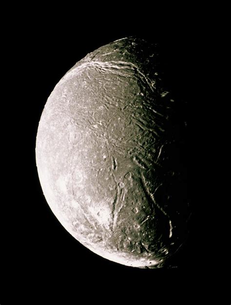 Voyager 2 Mosaic Image Of Uranus's Moon Ariel Photograph by Nasa ...