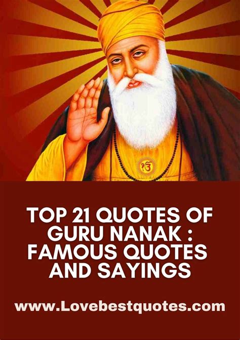 Top 21 Quotes Of Guru Nanak Famous Quotes And Sayings