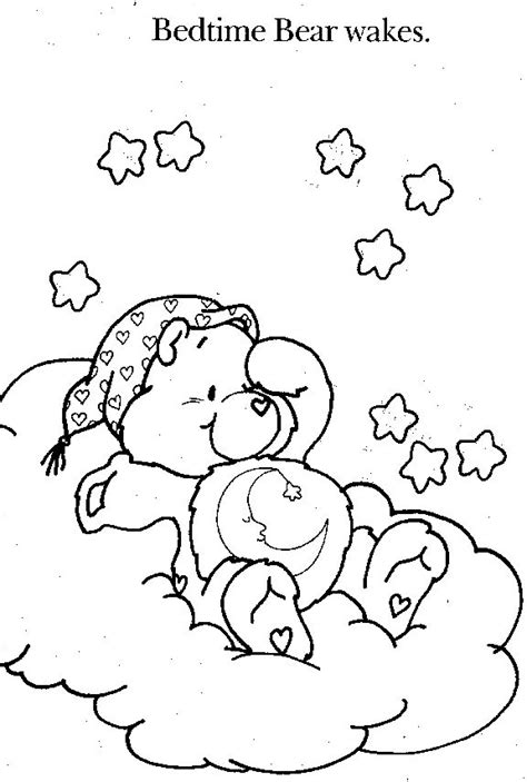 Bedtime Bear Printable Coloring Pages