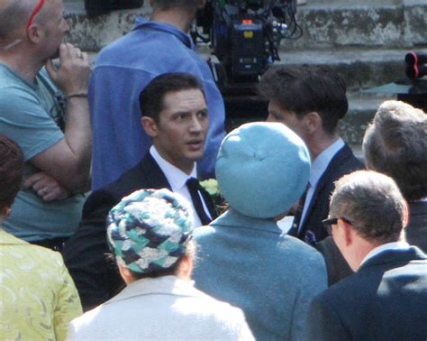 Tom Hardy and Emily Browning shoot wedding scene on the set of Legend|Lainey Gossip ...