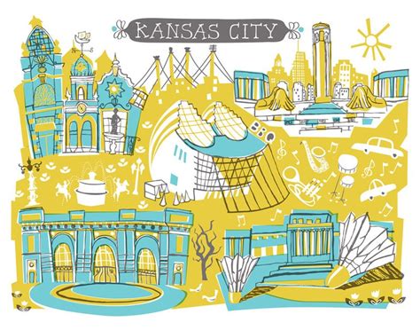 Wall Art-Kansas City-Art Print-3 Color-City | Etsy