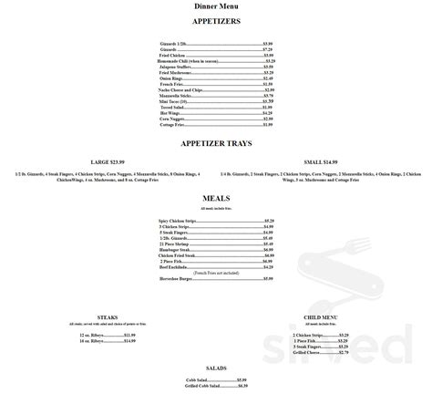 Horseshoe Bar & Grill menu in Hays, Kansas, USA