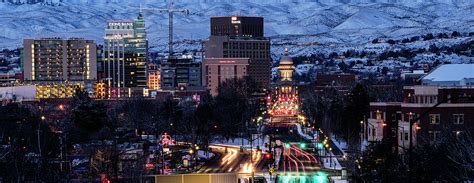 Boise skyline in winter Photograph by Vishwanath Bhat - Fine Art America