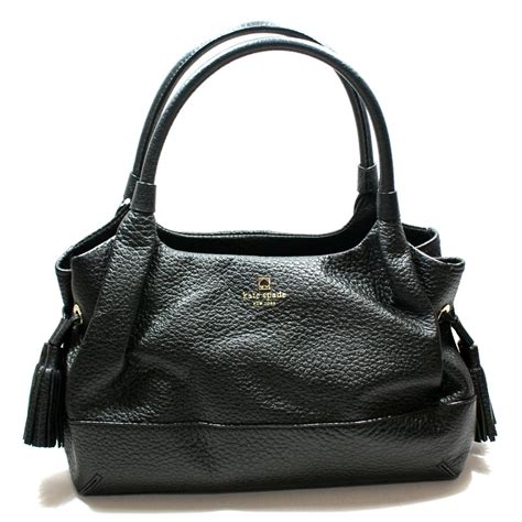 Kate Spade Black Leather Handbag Tote | semashow.com