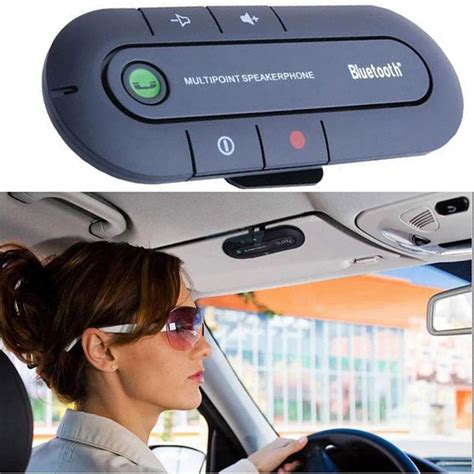 Car Handsfree Bluetooth Car Kit Wireless Stereo Bluetooth Speaker Phone MP3 Music Player ...