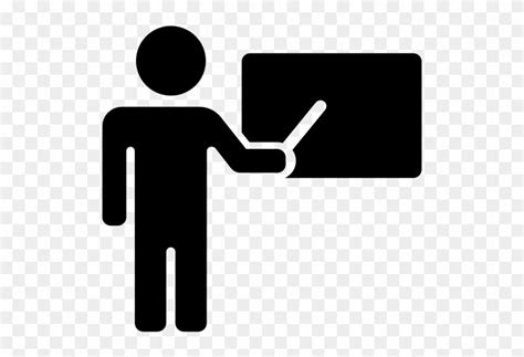 Teacher At The Blackboard Free Icon - Blackboard Silhouette - Free ...