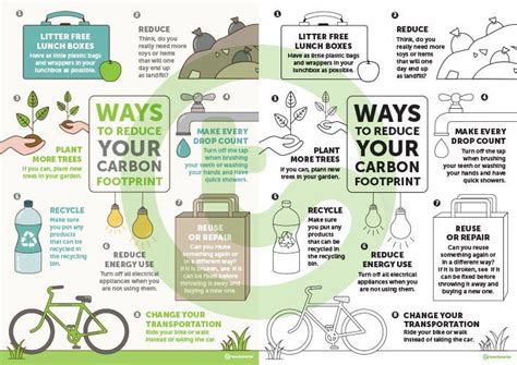 Ways to Reduce Your Carbon Footprint - Poster Teaching Resource | Teach ...