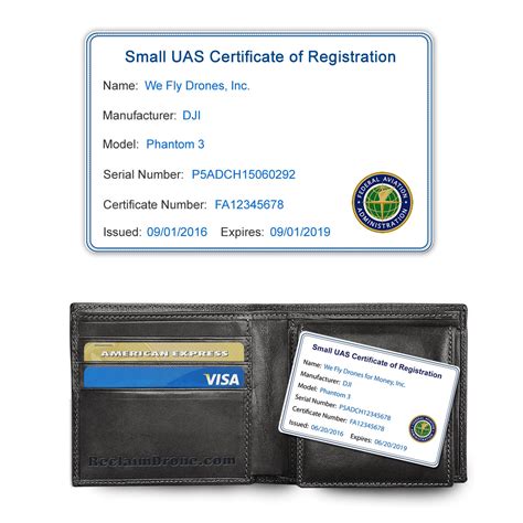 FAA UAS Certificate of Registration Card – For Commercial Pilots – ReclaimDrone.com