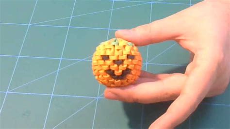 3D origami small Halloween pumpkin tutorial || DIY paper Halloween pumpkin - YouTube