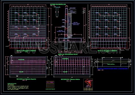 Retaining Wall Reinforcement Details Dwg - Image to u