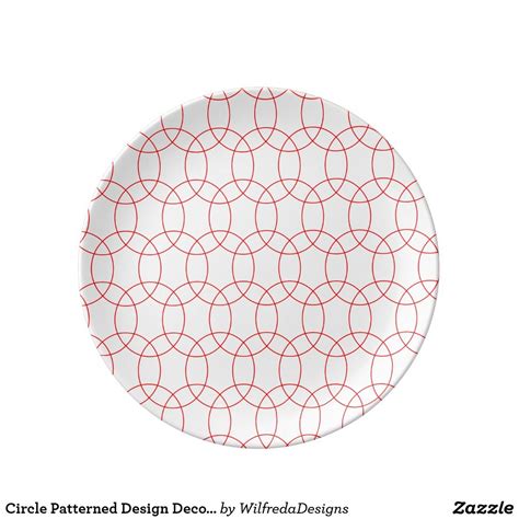 Circle Patterned Design Decorative Porcelain Plate | Circle pattern design, Paper plates party ...