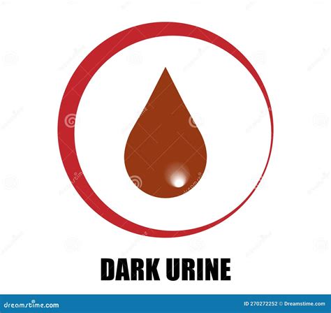 Dark Urine, Symptom Symbol in Red Circle Stock Illustration ...