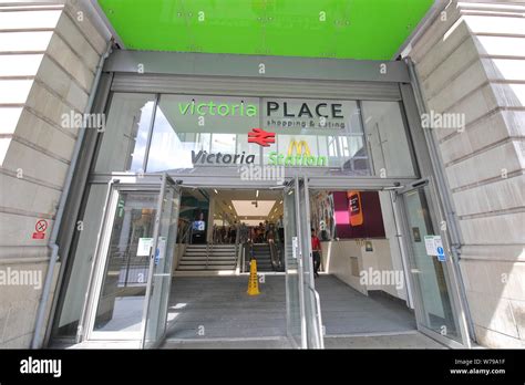 People visit Victoria Place shopping mall London England Stock Photo - Alamy