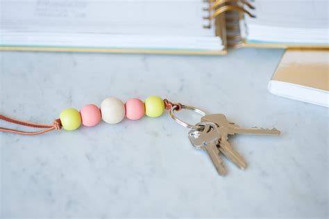 DIY Wooden Bead Keychain - The Sweetest Occasion