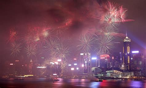 Hong Kong holds fireworks show to celebrate Lunar New Year