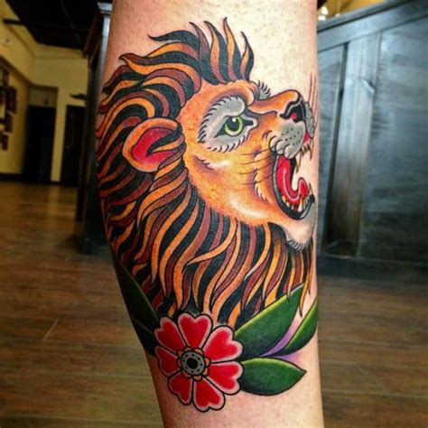 44 best Old School Lion Tattoo images on Pinterest | Cool tattoos ...