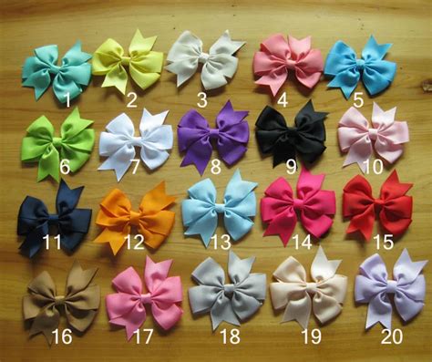 40 PCS/LOT Satin Ribbon Bow Hair Clip-in Hair Accessories from Mother ...