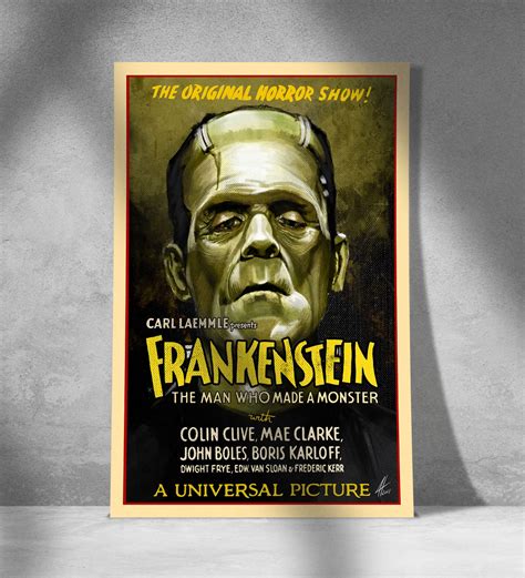 Frankenstein Movie Poster | Etsy