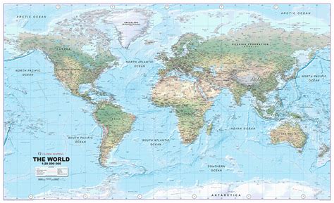 worldphysical20m_1ed_1500_1.gif (1500×915) | Physical map, Wall maps, World map