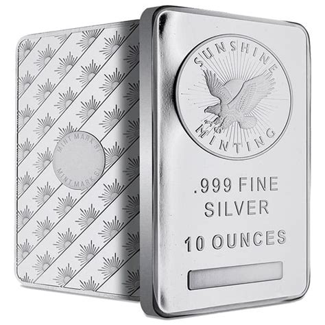 10 oz Silver Bar: Buy .999 Pure Bullion Bars | Money Metals®