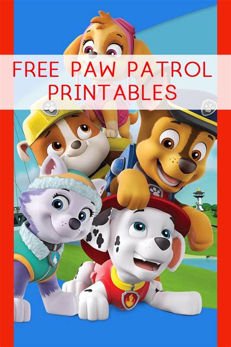 the paw patrol printables are available for children's books and crafts, including this