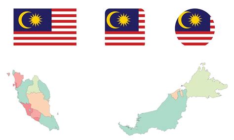 Map and flag of Malaysia 8211970 Vector Art at Vecteezy