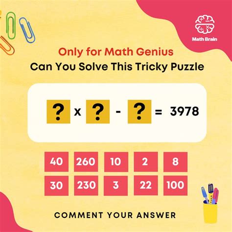 Only for Math Genius Can You Solve This Tricky Puzzle #mathpuzzles # ...