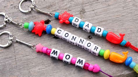 Personalized Beaded Keychains