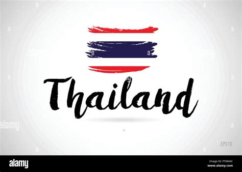 thailand country flag concept with grunge design suitable for a logo ...