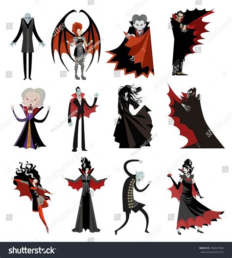 Vampire Characters Collection Stock Vector (Royalty Free) 782341966 ...