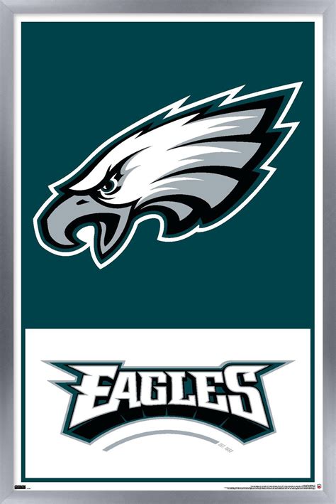 NFL Philadelphia Eagles - Logo 21 Wall Poster, 22.375" x 34", Framed ...