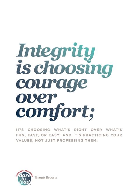 Daring Classrooms| Integrity is choosing courage over comfort. - Brené Brown