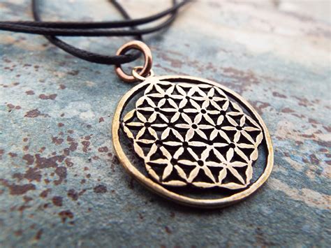 Copper Flower of Life Seed Pendant