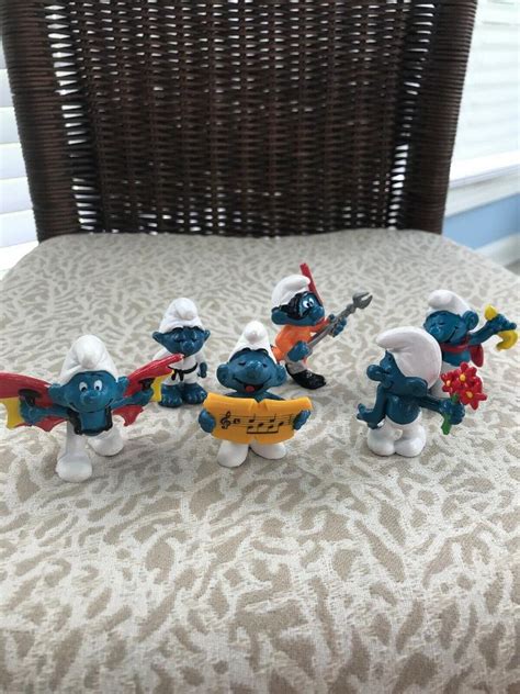 Original Smurf Figure Smurfs Vintage Toy Collectible Figurine 1980 Lot 2 | #2069641332