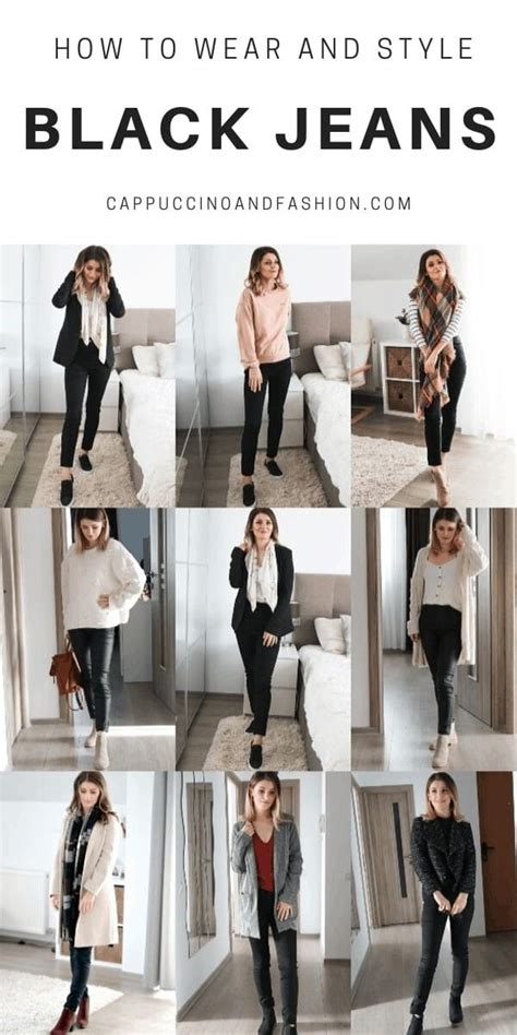 What to Wear with Black Jeans - 8 Black Jeans Outfits - Cappuccino and Fashion