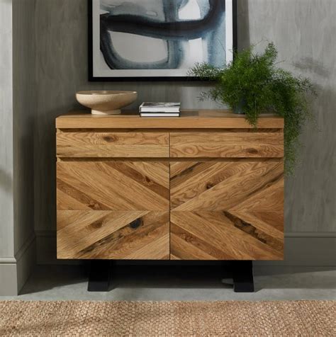 Signature Collection Ellipse Rustic Oak Narrow Sideboard - Living Room Sideboards - Bentley ...