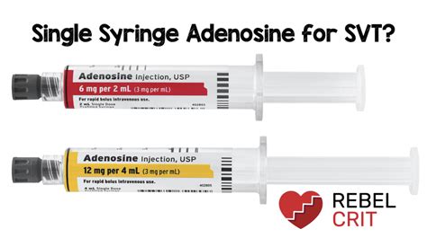 Single Syringe Adenosine for SVT? - REBEL EM - Emergency Medicine Blog