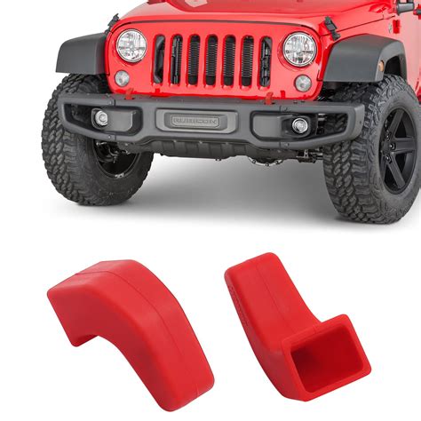 Snapklik.com : DKMGHT Factory Bumper Tow Hook Covers For Jeep Wrangler JK JL Gladiator TJ