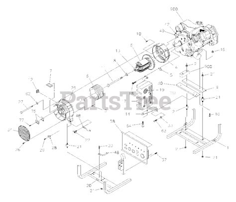 Generac 1019-3 - Generac EXL 7,500 Watt Portable Generator Alternator Parts Lookup with Diagrams ...