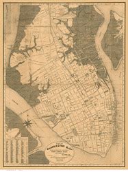 Charleston 1891 Simons & Huger - Old Map Reprint - South Carolina Cities - OLD MAPS