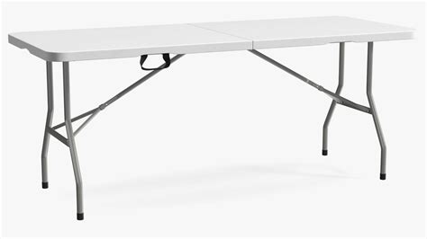 White Folding Table 3D Model $19 - .3ds .blend .c4d .fbx .max .ma .lxo ...