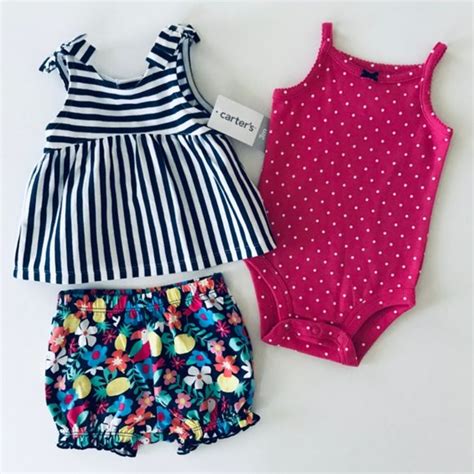 Carter's | Matching Sets | Carters Baby Girl Summer Clothes Top Short ...