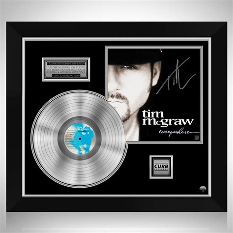 Tim McGraw - Everywhere Platinum LP Limited Signature Edition Custom Frame | RARE-T