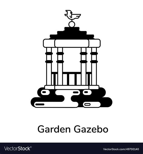 Garden gazebo Royalty Free Vector Image - VectorStock